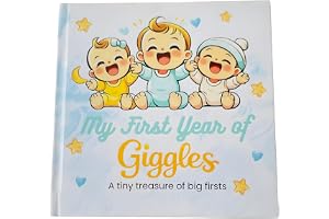 Baby Memory Book - Baby's First Year & Milestone Keepsake Journal | Baby Photo Album & Scrapbook | Newborn Gift for Boys & Girls | Baby Giggles