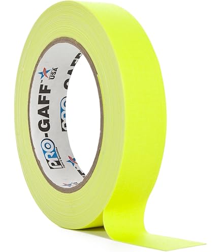 Nastro Adesivo Telato Gaffer - 19mm X 25m - Giallo Fluorescente - Senza Residui - Foto 2