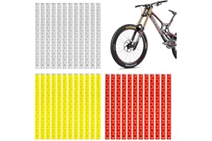 KHYYQUA Lot de 36 Réflecteur de Rayon de Vélo, Visibilité et Montage Facile,Réflecteurs de vélo,Alternative aux yeux de chat et à la lumière des rayons,Réfléchissants pour Tous Les Rayons de vélo Standard