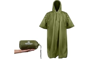 Arcturus Lightweight Rain And Wet Weather Multi-Purpose Ripstop Nylon Poncho/TarpGround Cloth