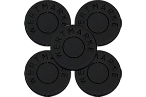 SCHWABMARKEN Gettoni deposito 30 mm di diametro con scritta ambo i lati. Gettoni marchio evento con chip di vari marchi., nero, Menge: 500