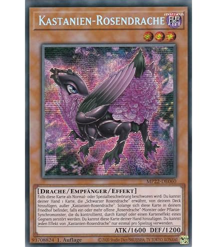 Yu-Gi-Oh! Karte 'Blauer Rosendrache' - Ultra Rare, 1. Auflage, Deutsch - Legendary Duelist Season 2 + LMS Fieldcenter