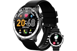 Fempoin Smartwatch, 1.43" HD AMOLED Orologio Smartwatch Uomo Donna con Chiamate e Whatsapp, Orologio Digitale con 100+ Sport, Sonno/Cardiofrequenzimetro, IP68 Impermeabile Smart Watch per Android iOS