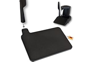 thrid Vorwerk Film de protection d'écran pour Thermomix TM7 - Couvercle d'écran avec porte-spatule - Accessoire Gadget pour Thermo mix TM7 Bimby Plaque de protection anti-rayures - Noir