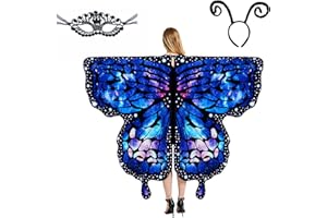 LYL. Ling Adult Butterfly Wings, Adults Fairy Wings, Butterfly Cape, Halloween Costumes for Women, 3PCS Butterfly Costume Wing Set