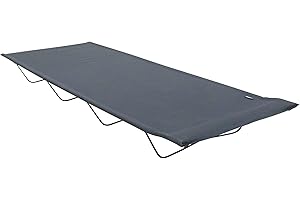 Vango Hush Grande Camp Bed, Extra Wide Folding Camping Bed for Travel Outdoor Sleepover with Carry Bag, Fishing L 199cm x W 76cm