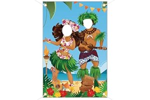 Roosea Hawaii Aloha Dekoration Party Hawaii Banner Lustige Luau Paar Foto Stütze Fotohintergrund Banner Hawaii Sommer Strand Thema Dekoration Luau Party Stand hawaii Party Beach Party Deko 39.4in*59in
