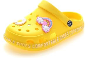 ZYLDK Kinder Clogs Pantoletten Unisex Hausschuhe Gartenschuhe Mädchen Jungen Strand Sandalen Slip On Outdoor Flach Badeschuhe Gummi Gartenclogs Sommer