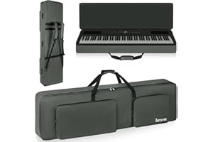 OUUTMEE 88 Keyboard Tasche Zwei Möglichkeiten Zum Tragen,138 x 36 x 17 cm Keyboard Piano Tasche,600D Waterproof Oxford Cloth Piano Tragetasche