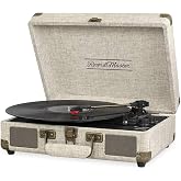 Record Master St14012 Pikap - Bej (Keten| - Şarj ve Bluetooth &Ouml;zellikli | &Ouml;zel Sert Kumaş Kaplama | T&uuml;m PlakT&uuml;rleri İle Uyuml