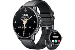 MOTSFIT Męski zegarek Smartwatch Fitness Tracker: 1,43" okrągły inteligentny zegarek z połączeniami Bluetooth ciśnienie krwi SpO2 100+ tryb sportowy IP68 Wodoodporny zegarek z krokomierzem kompatybilny z iOS