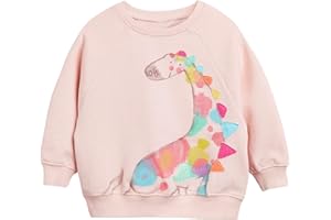 DHASIUE Sweat-shirt licorne mignon à manches longues pour bébé fille - T-shirt décontracté en coton pour enfants de 1, 2, 3, 4, 5, 6, 7 ans