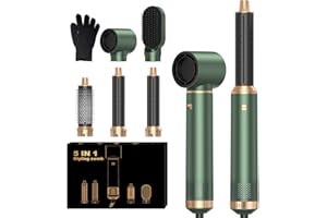 ‎OKWRAP Haarstyler Hairstyler 5 in 1, Hair Styler Set, Airstyler föhn 5 in 1 Mit Rundbürstenföhn Haarstyler Warmluftbürste Föhn Lockenstab Luft Thermal Brush Für Glätten, Trocknen, Volumen, Locken