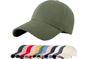 Enwokran Plain Baseball Cap, Unisex Classic 6 Panel Adjustable Casual Cotton Snapback Closure Anti UV Summer Sports Sun Visor Hat