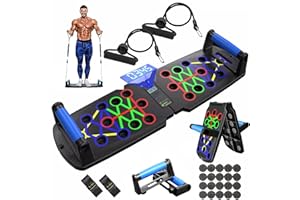 FumyFumy Liegestützgriffe Liegestütze Brett Push Up Board, Brusttrainer Männer Fitnessgeräte für Zuhause Calisthenics Equipment Fitness Zubehör, Liegestützbrett mit Zähl-Timer-Funktion