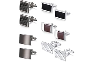 YADOCA 6 par klasycznych spinek do mankietów dla mężczyzn spersonalizowane spinki do mankietów czarne unikalne ślubne biznesowe smoking koszula spinki do mankietów zestaw z pudełkiem prezentowym