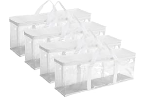 Fasmov Lot de 4 sacs de rangement DVD blancs pouvant contenir jusqu'à 160 DVD (40 par sac)