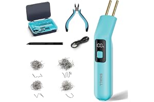 SHALL Plastsvetsare, sladdlös plastsvetssats med 200 häftapparater, USB-laddningsbar plastsvetssats med bärbar förvaringsväska för reparation av stötfångare, gör-det-själv-projekt och andra