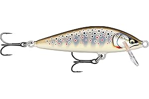 Rapala - Leurre de Pêche Countdown Elite Construction Balsa - Leurre Eau Douce Coulant - Profondeur de Nage 0,9m - Taille 4,5cm / 3,5g - Fabriqué en Estonie - Gilded Brown Trout