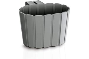 Prosperplast Jardinera Balcon B.Hook Gris 19X21X13CM - INTEPLAS - DDEZ200GR..