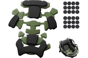 Qavctw Wendy Tapis de protection en mousse à mémoire de forme pour casque tactique Airsoft - Coussinets remplaçables pour la plupart des casques militaires, de football, de moto, de vélo