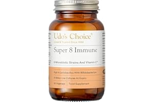 High Strength Probiotics – Udo's Choice Super 8 Immune – 42 Billion Cell Count with Vitamin C for Immune Support – 8 Human-Adapted Strains – Gut & Digestive Health – 30 Capsules