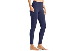 Libin Leggings Polaire Femme avec Poches Hiver Chaud Legging Thermique Legging de Sport Taille Haute