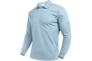 PINSPARK Polo Uomo a Maniche Lunghe UPF50+ Protezione Solare Protezione UV Estiva Camicia ad Asciugatura Rapida Golf Tennis Polo Sportiva T-Shirt per Il Tempo Libero S-XXL