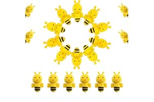 SIGANORPY 30PCS Cute Mini Honey Bee Shaped Erasers Assortment Animal Erasers Novelty Erasers for Party Favors, Homework Rewards, Gift Filling and Art Supplies