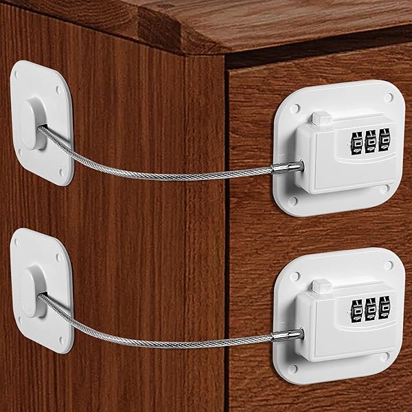 Lucchetto Combinazione Armadi Serratura A Combinazione Per Frigorifero E Armadi - Sicurezza Bambini, 3 Cifre Lucchetto Combinazione 3 Cifre