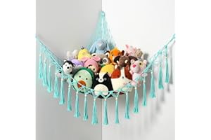 VISATOR Hamak zabawka dla zwierząt nadziewane Przechowywanie Teddy Hamak Macrame Boho Teddy Bear Storage Hamak Pluszowa zabawka Sieć do przechowywania Hamak dla Teddies Kąt Wiszące Zabawki Wsparcie