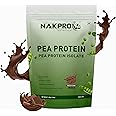 NAKPRO 100% Pea Protein Isolate, Chocolate - 500g | 26g Protein, 4.9g BCAA | Natural Vegan Plant Protein Powder | Easy To Digest | All Essential Amino Acids for Muscle Gain and Recovery