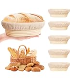 Banneton Ovale Pour Pain 17x12x6cm - Panier Fermentation Rotin Avec Tissu Lin - Accessoire Boulangerie