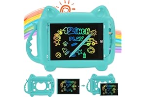 BlueSwan Ardoise Magique LCD 12 Pouces avec Cadre Amovible, Tablette de Dessin électronique effaçable avec poignée, Tablette ecriture numérique comme Cadeau pour Les Enfants de 3 4 5 6 Ans,Bleu