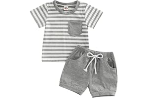 Himllauen Completini Gentiluomo da Bimbo Camicia A Maniche Corte + Pantalocini Tuta Estiva Elegante Abbigliamento Formale Battesimo Per Bambini Vestito Del Partito