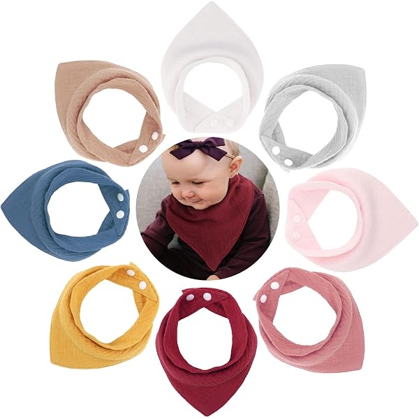 Bavoir Bandana Triangulaire En Mousseline Pour Bébé - Réglable, Unisexe - Motif Joyeux Noël - Taille Unique 0-36 Mois