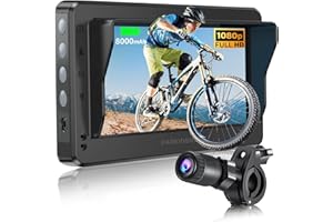 PARKVISION Bike Camera Mirror with Anti-Glare, Bicycle Camera with Real 4.3" AHD 1080P Monitor, Adjustable Rotating Bike Cameras Cycling Bracket with Excellent Night Vision Cycling Handlebar Mirror