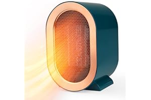 SHINEHALO 1200W Electric Heater, Low Energy Space Heater, Portable Room Heater with 2 Mode Adjustment, Low Noise, Tilt Protection and Multiple Protection, Fan Heaters for Rooms Desk, Office, Bathroom (Blue)