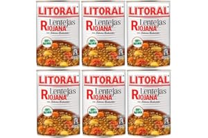 MARENI Litoral: Lentejas Riojana - Guiso de lentejas Rioja 430g - Pack de 6 latas