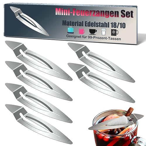 Fox·Bunny Mini-Feuerzangen-Set, 6 Zuckerzangen