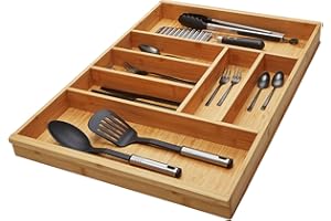 ORGA-BOX 3 Cubertero BAMBOO para 80 cm cajones (473 x 697 mm) con 7 compartimentos inserto de madera para cocinas Nobilia a partir de agosto de 2012