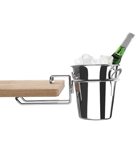 Kitchen & Go - Secchiello Portabevande In Acciaio Inox Opaco Per Champagne E Vino - Dimensioni 22x20 Cm, Mantiene Fresco Con Ghiaccio - 2
