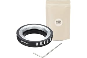 L39 M4/3 - Anello adattatore per obiettivo L39 (M39 LTM) verso corpo macchina Micro 4:3-100% in metallo - Messa a fuoco infinito conservata - Adaptout marca francese