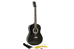 Martin Smith Kit di Chitarra Acustica con la Chitarra Corde Nero Plectrums Chitarra Cinghia della Chitarra