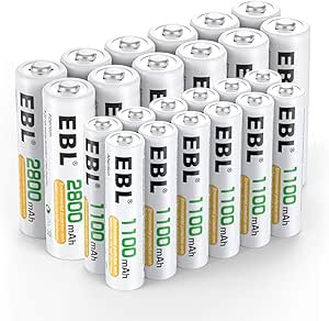 Ebl 24pcs Aa Aaa Nimh Rechargeable Batteries 12 X 2800mah Aa Batteries Bundle With 12 X 1100mah Aaa Batteries Amazon Co Uk Electronics Photo