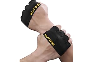 ‎KUTOOK KUTOOK Mini Fitnesshandschuhe Herren/Damen 3mm XRD Gepolstert rutschfeste Halb Handschuhe für Gym Pull-Up Gewichtheben Krafttraining KF23