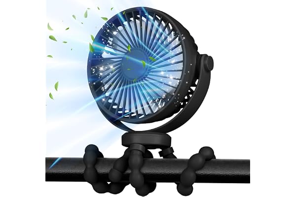 POPERFUN Portable Pram Fan 360° Rotate