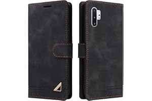 OKZone Kompatibel mit Samsung Galaxy Note 10 Pro/Note10 Plus Hülle, Halterung Standfunktion Kartenfach Wallet Schutzhülle 360 Grad Stoßfest Premium Leder Schutzhülle Handyhülle (Schwarz)