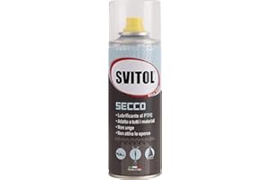 Svitol Lubrificante Spray Secco 200 ml al PTFE, adatto tutti i materiali, non unge, non cola, a lunga durata, resistente alle intemperie, universale