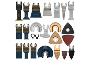XXGO 120 Pcs Oscillating Multitool Blades Accessories Kits Compatible with Bosch, Chicago, Craftsman, Dewalt, Harbor Freight,Milwaukee, Porter Cable, Ridgid, Ryobi, Rockwell XG1201U